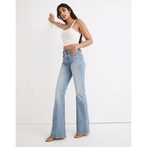 MADEWELL The Perfect Vintage Flare Jean Denim Jeans Sz 31 in Delavan Blue Wash